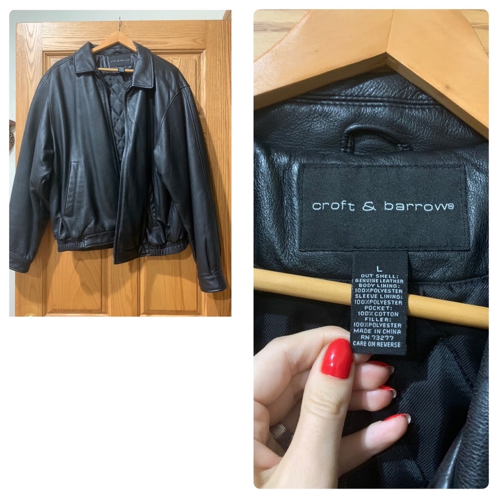 Black Croft and Barrow Leather Jacket